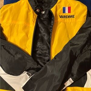 Varenne Women's Yellow and Black Bomber Jacket